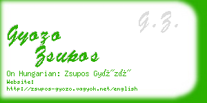 gyozo zsupos business card
